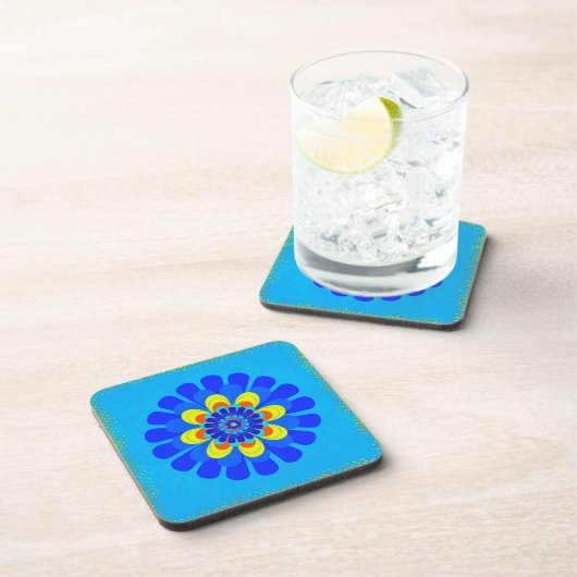 Bloom Blue Drankjes Onderzetter (Rechterzijde)