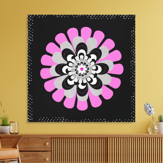 Bloom Blush Canvas Afdruk (Insitu (Woonkamer))