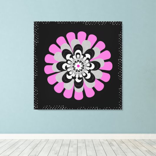 Bloom Blush Canvas Afdruk (Insitu (Houten vloer))