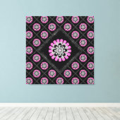 Bloom Blush Diagonal Patchwork Canvas Afdruk (Insitu (Houten vloer))