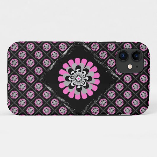 Bloom Blush Diagonal Patchwork Case-Mate iPhone Case (Achterkant (horizontaal))