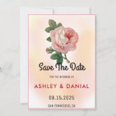 Bloom blush roze roze roodroos Weddenschap Kaart (Voorkant)