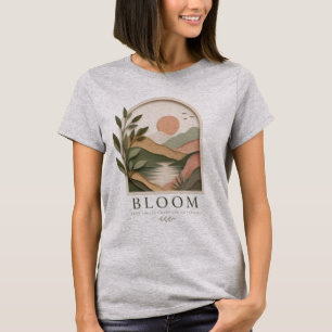 Bloom Boho Natuur Landschap Groei Door Wat Jo T-shirt