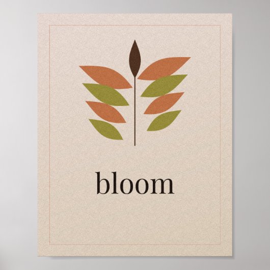 Bloom Boho Terracotta Boog Zon Kunstprint Poster (Voorkant)