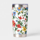 Bloom Boldly | Bloemendessin Thermosbeker Geïsoleerde Drinkbeker (Voorkant)