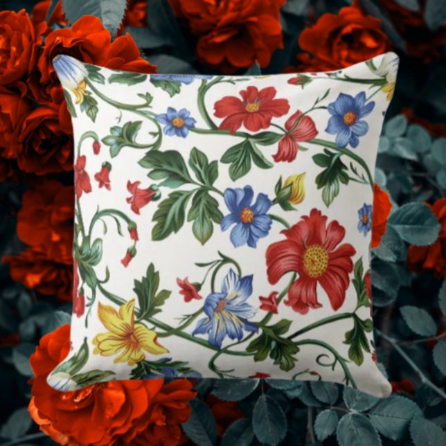 Bloom Boldly – Elegante bloemenkussen Kussen (Creator heeft geüpload)