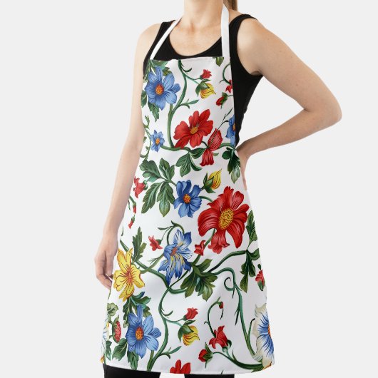 Bloom Boldly – Floral Apron Schort (Insitu)