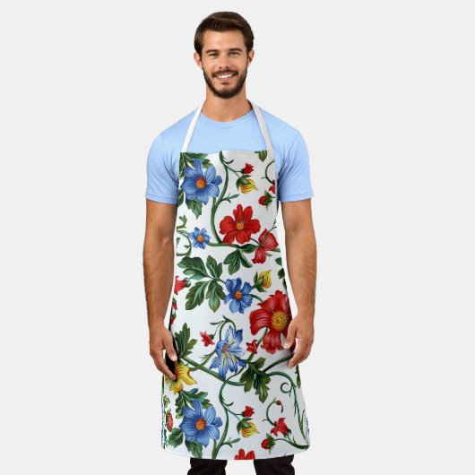 Bloom Boldly – Floral Apron Schort (Gedragen)
