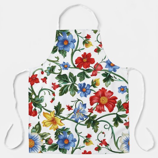 Bloom Boldly – Floral Apron Schort (Voorkant)