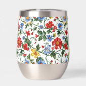 Bloom Boldly | Floral Stemless Wine Tumbler (Achterkant)