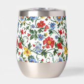Bloom Boldly | Floral Stemless Wine Tumbler (Voorkant)