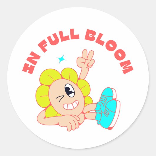 Bloom & Bounce Ronde Sticker (Voorkant)