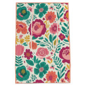 Bloom & Bright: Folk-Art Floral Garden Pattern Medium Cadeauzakje (Achterkant)