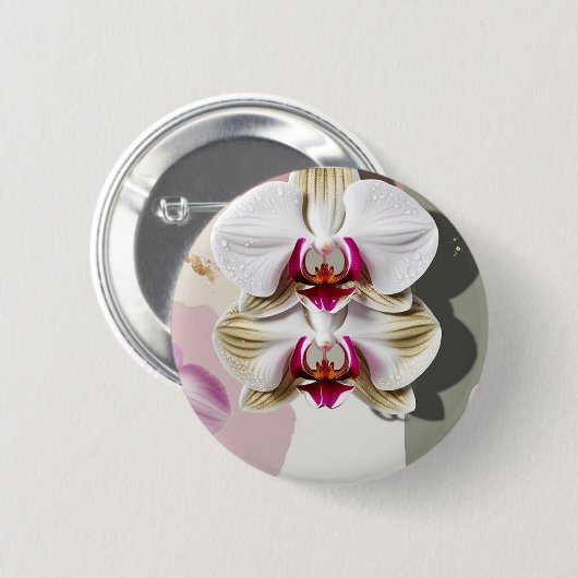Bloom Bright Orchid Button (Voorkant /achterkant)