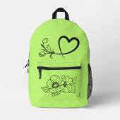 Bloom Bright – Simple Flower Backpack Bedrukte Rugzak (Voorkant)