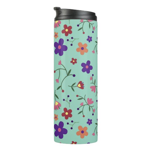 Bloom Buddy: Floral Fun Waterfles Thermosbeker (Geroteerd rechts)