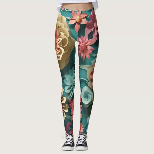 Bloom Burst Bloemen Explosie Legging (Voorkant)