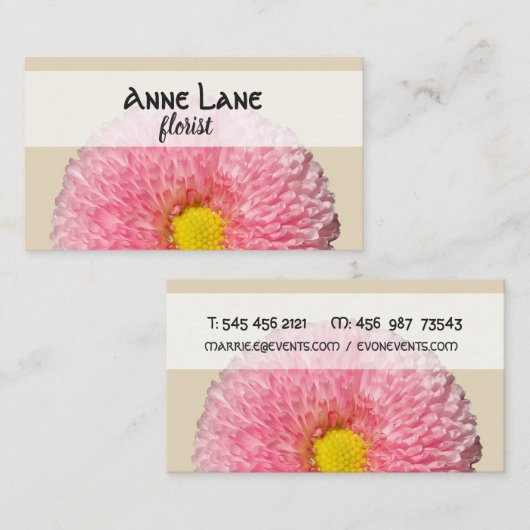 Bloom Busines Kaart Visitekaartje (Voorkant / Achterkant)