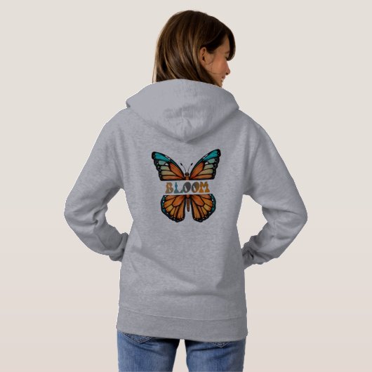 Bloom – Butterfly Design Hoodie (Achterkant volledig)