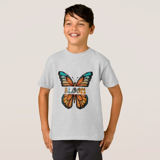 Bloom – Butterfly Design T-shirt (Voorkant volledig)