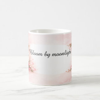 Bloom by Moonlight Pink Floral Moon Coffee Mug Koffiemok