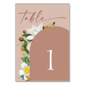 Bloom  camellia. Bleek roze script bruiloft Kaart (Achterkant)