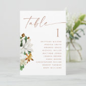 Bloom  camellia bruiloft zitgrafiek kaart (Staand voorkant)