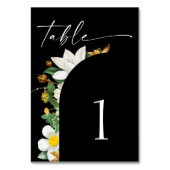 Bloom  camellia. Zwart script bruiloft Kaart (Voorkant)