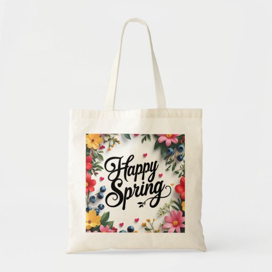 Bloom & Carry Joy: ‘FIJNE LENTE’ Tote Bag (Voorkant)