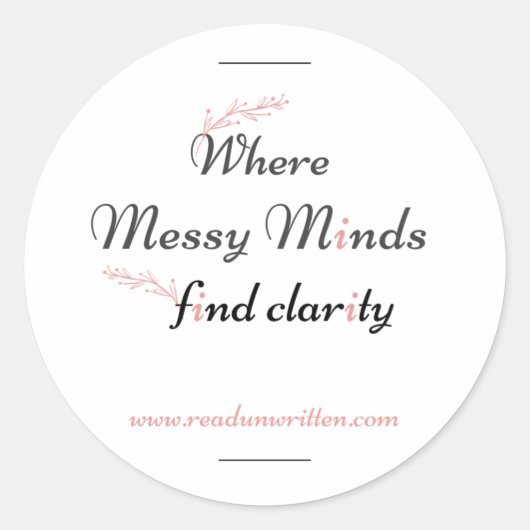 Bloom Clarity Ronde Sticker (Voorkant)