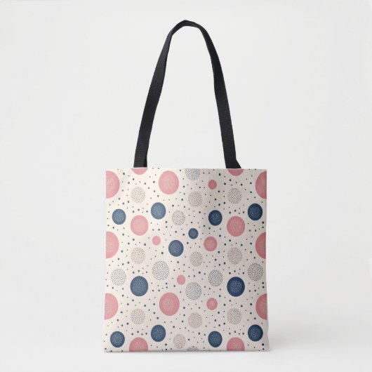 Bloom dot pattern canvas tas (Voorkant)