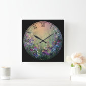 Bloom en Blossom Roman Numeral Vierkante Klok (Huis)