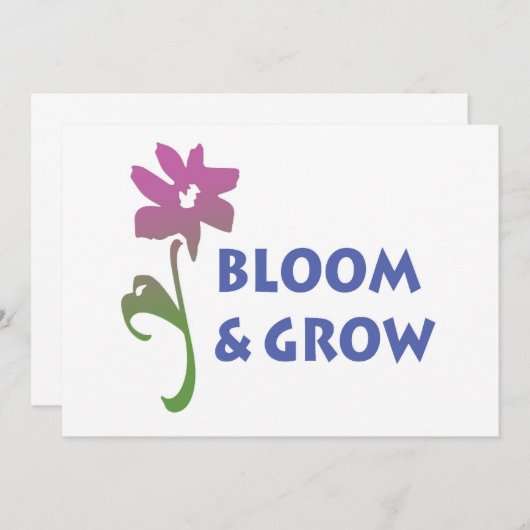 Bloom en Grow (Voorkant / Achterkant)