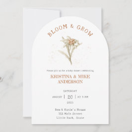 Bloom en Grow Edelweiss Baby shower Kaart