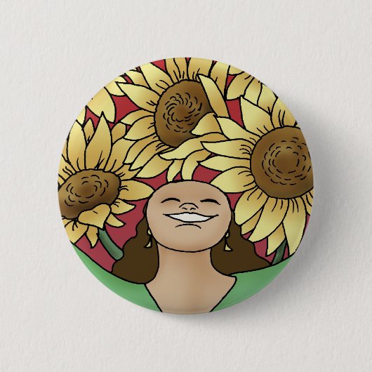 Bloom en Grow Ronde Button 5,7 Cm (Voorkant)
