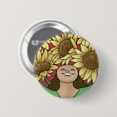 Bloom en Grow Ronde Button 5,7 Cm (Voorkant /achterkant)