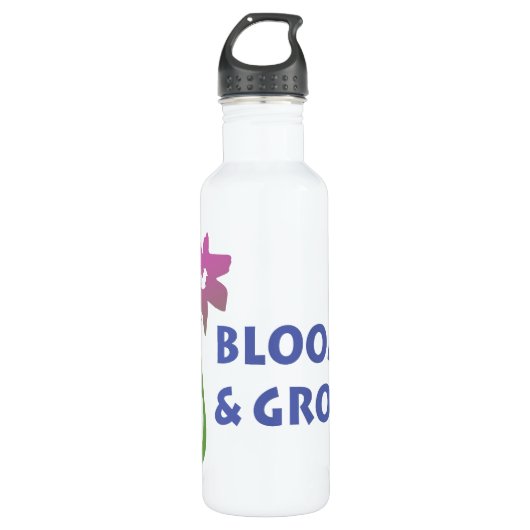 Bloom en Grow Waterfles (Voorkant)
