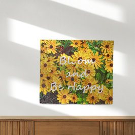 Bloom en wees blij wandkleed