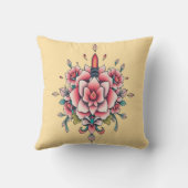 Bloom & Flame –  bloemenelegantie Kussen (Achterkant)