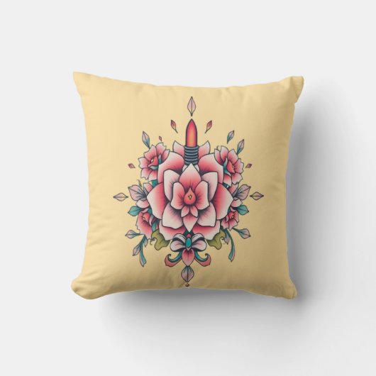Bloom & Flame –  bloemenelegantie Kussen (Voorkant)