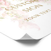 Bloom Floral Bow Girl Baptism Poster (Hoek)