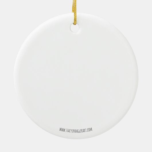 Bloom Floral Ceramic Ornament (Achterkant)