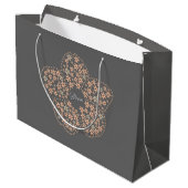 Bloom Floral Design – Dark Elegant Design Groot Cadeauzakje (Achterkant Gekanteld)