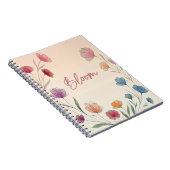 Bloom Floral Soft Pastel Inspirational Notitieboek (Rechterzijde)