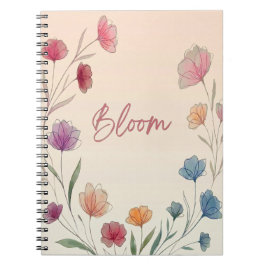 Bloom Floral Soft Pastel Inspirational Notitieboek