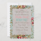 Bloom Flower - Invitations / RSVP Marie Antoinette Kaart (Achterkant)