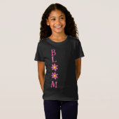 Bloom Flowers Girl's T-Shirt (Voorkant volledig)