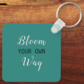 Bloom Flowers Positief Citaat Gepersonaliseerd voe Sleutelhanger (Achterkant)