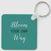 Bloom Flowers Positief Citaat Gepersonaliseerd voe Sleutelhanger (Achterkant)