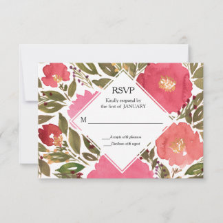 Bloom Flowers RSVP-kaart Kaart